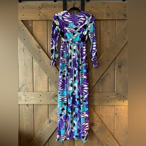 Elegant Multicolor Long Sleeve Dress